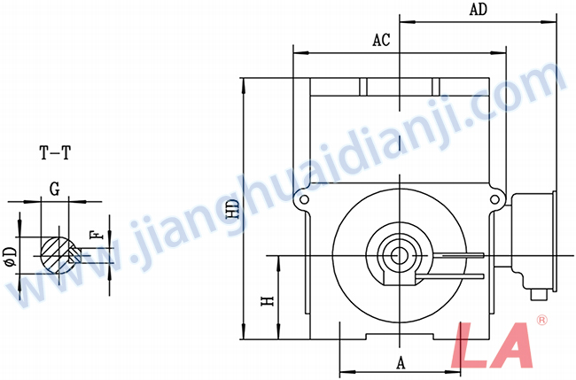 YHP系列磨煤機(jī)用高壓三相異步電動機(jī)安裝尺寸圖(IP54、IP55 6KV) - 六安江淮電機(jī)有限公司